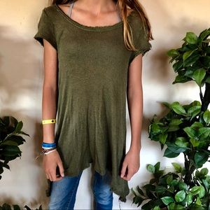Green long tee